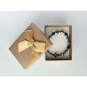 Pudełko prezentowe do różańca, bransoletki 9x7x3 cm złote-0111