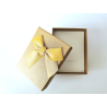 Pudełko prezentowe do różańca, bransoletki 9x7x3 cm złote-0111