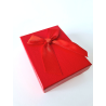 Pudełko prezentowe do różańca, bransoletki 9x7x3 cm czerwone-0112