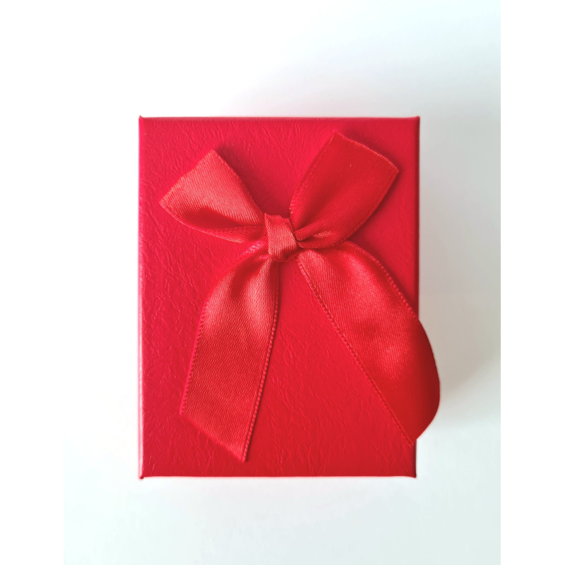 Pudełko prezentowe do różańca, bransoletki 9x7x3 cm czerwone-0112